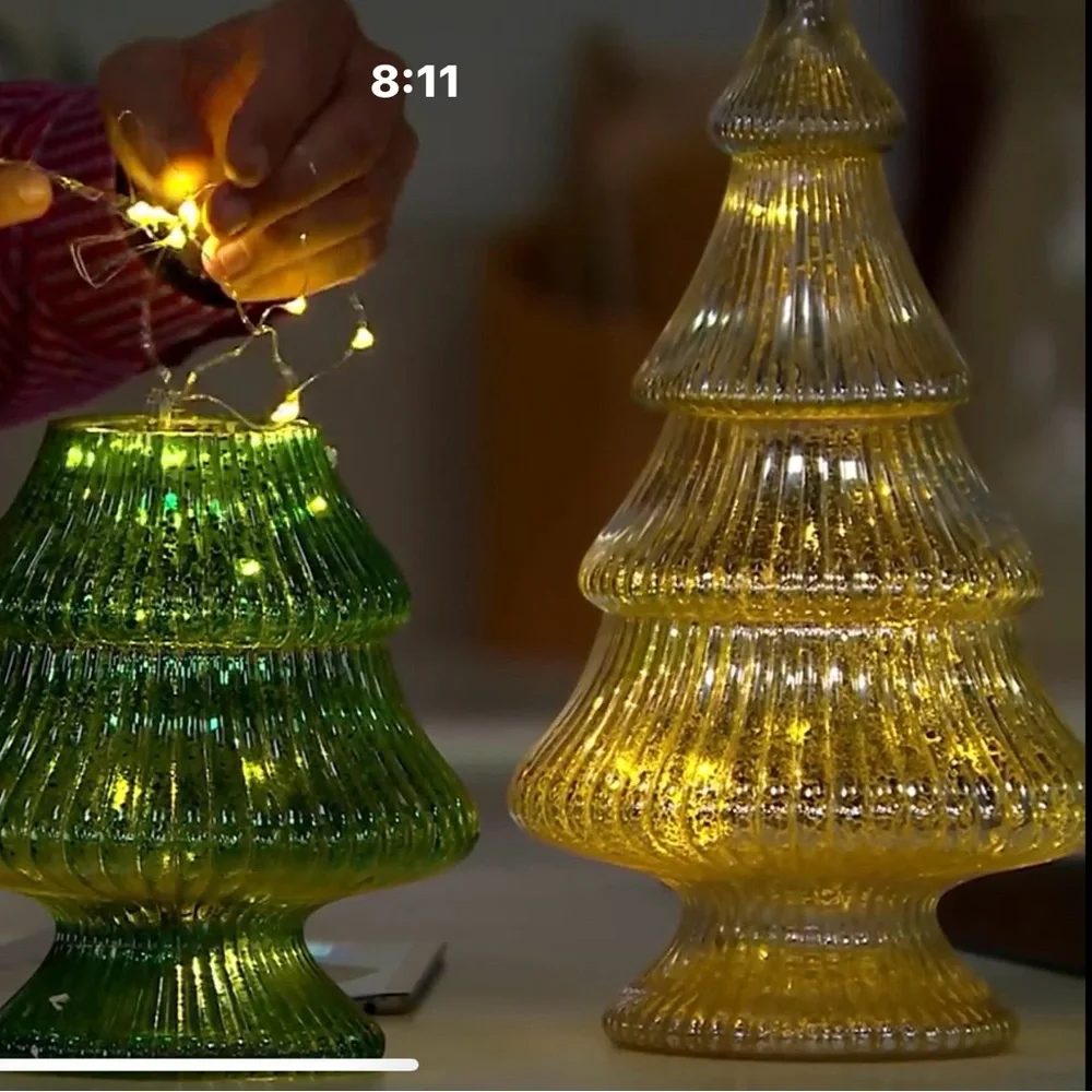 Illuminated Glass Fluted Tree by Valerie Parr Hill - Picture 7 of 8